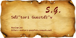 Sátori Gusztáv névjegykártya