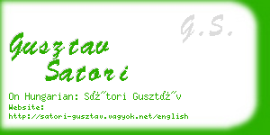 gusztav satori business card